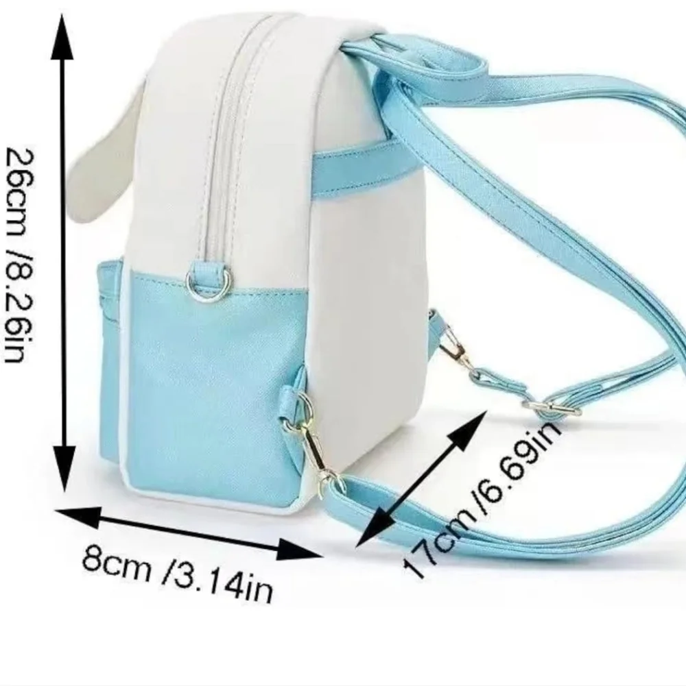Cute Blue and White Kids Backpack CINNAMAROLL purse women's decor